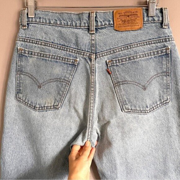 Vintage Levi's Orange Tab High-rise Straight Jeans - 30 x 25" (cropped / petite) - Picture 10 of 14